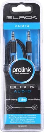 Καλώδιο 3.5mm Stereo Αρσενικό σε Αρσενικό 3m Μαύρο Prolink PB105-0300 - Image 4