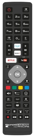 JollyLine Τηλεχειριστήριο Αντικατάστασης για Philips TV Μαύρο JL1719