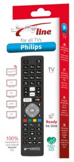 JollyLine Τηλεχειριστήριο Αντικατάστασης για Philips TV Μαύρο JL1719 - Image 2
