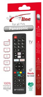 JollyLine Τηλεχειριστήριο Αντικατάστασης για Panasonic TV Μαύρο JL1722 - Image 2