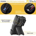 PCWork PCW02A Ψηφιακό Πολύμετρο True RMS, Auto Range με Μέτρηση Πυκνωτών, Θερμοκρασίας, Συχνότητας, NCV & Φως LED 188x88x58mm - Image 4