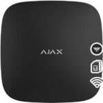 Ajax Systems Hub Plus Κεντρική Μονάδα με Dual Sim GSM 3G, Wi-Fi, LAN, Επίβλεψη Καμερών Μαύρη