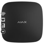 Ajax Systems Hub 2 Plus Κεντρική Μονάδα με Dual Sim GSM 2G/4G, Wi-Fi, LAN, Επίβλεψη Καμερών Μαύρη
