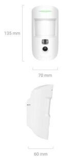 Ajax Systems MotionCam Ασύρματος Ανιχνευτής Κίνησης Συναγερμού PIR με Αγνόηση Κατοικιδίων & Φωτογραφική Κάμερα Λευκός - Image 4