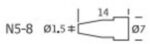 Zhongdi N5-8 Μύτη Αποκόλλησης 1.5mm για τα Πιστόλια ZD-552 & ZD-553R/T των Σταθμών Zhongdi - Image 2