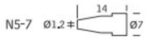 Zhongdi N5-7 Μύτη Αποκόλλησης 1.2mm για τα Πιστόλια ZD-552 & ZD-553R/T των Σταθμών Zhongdi - Image 2