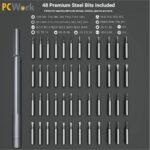 PCWork PCW08B Σετ Κατσαβιδιών Ακριβείας με Στροφείο 48τμχ. - Image 2