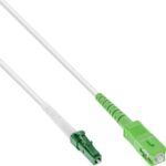 Καλώδιο Σύνδεσης Οπτικής Ίνας LC/SC APC 3m για FTTH Router OS2 Single Mode LSZH Ø2mm Κίτρινο ConnLink