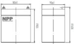 NPP Μπαταρία Μολύβδου 12V 5Ah 90x70x101mm Ακροδέκτες F1 4.8mm NP12-5Ah - Image 2