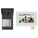 Golmar S5104/ART7 LITE ΚΙΤ Θυροτηλεόρασης 4 Διαμερισμάτων 1MP 120° με Έγχρωμη Οθόνη 7" Τεχνολογία 2 Καλωδίων G2+