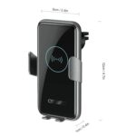 AXRed V8 Ασύρματος Φορτιστής Αυτοκινήτου Qi 15W για Smartphones & Tablets με USB-C, Στήριξη στους Αεραγωγούς Μαύρος - Image 5
