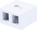 Επίτοιχο Κουτί Πρίζας Δικτύου για 2x RJ45 Keystone Βύσματα Λευκή Proskit 7PK-302AWH