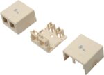 Επίτοιχο Κουτί Πρίζας Δικτύου για 2x RJ45 Keystone Βύσματα Λευκή Proskit 7PK-302AWH - Image 2