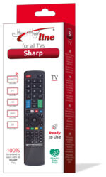 JollyLine Τηλεχειριστήριο Αντικατάστασης για TV Sharp Μαύρο JL1706 - Image 2