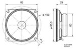 Μεγάφωνο Mini 83x83x29mm 20W RMS 8Ω IP65 200-5000Hz Διαφανές Visaton 2088 - Image 2