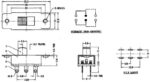Διακόπτης Συρόμενος ON-ON 6 Pin DPDT, 1A/24VDC, 35.2x12.6x13.8mm Ninigi S22L - Image 3