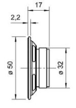 Μεγάφωνο Mini Φ50mm 2W RMS 8Ω IP65 Μαύρο Visaton 2901 - Image 3