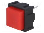 Πιεζοδιακόπτης Πλήκτρο Push ON SPST-NO 25mA/50VDC 12.4x10.31 Κόκκινο Ninigi MS-12RD