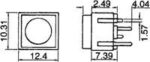 Πιεζοδιακόπτης Πλήκτρο Push ON SPST-NO 25mA/50VDC 12.4x10.31 Κόκκινο Ninigi MS-12RD - Image 3