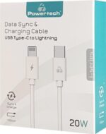 Powertech Καλώδιο Ταχείας Φόρτισης & Data USB-C σε Lightning 20W 1m Λευκό PTR-0092 - Image 2