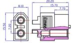 Βύσμα ΧΤ60 Τροφοδοσίας DC 30Α Αρσενικό 2 Pin Κολλητό Καλωδίου 3mm² Amass XT60-M - Image 3