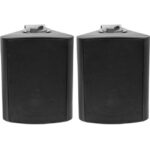 Megasound S-6100A Ζεύγος Ηχείων με Ενισχυτή Πλαστικά 2 Δρόμων 6" 70W 8Ω με Βάση Τοίχου Μαύρα