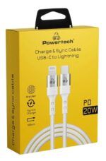 Powertech Καλώδιο Ταχείας Φόρτισης & Data USB-C σε Lightning 20W 1m Λευκό PTR-0127 - Image 2