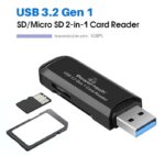 Powertech Card Reader για SD & micro SD, USB 3.2 5Gbps PT-1112