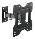 Βάση Τοίχου Powertech για TV έως 43" 30kg Max με Βραχίονα Μαύρη PT-1128