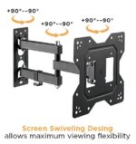 Βάση Τοίχου Powertech για TV έως 43" 30kg Max με Βραχίονα Μαύρη PT-1129 - Image 3