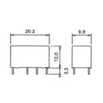 Ρελέ Ηλεκτρομαγνητικό 48VDC 1A 2 Επαφών N.O+N.C 8 Pin Faston Carlo Gavazzi  ZFH A 002 48/1