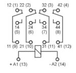 Ρελέ Ηλεκτρομαγνητικό 48VDC 5A 4 Επαφών N.O+N.C 14 Pin Faston Relpol R42014271048 - Image 2