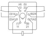 Ρελέ Ηλεκτρομαγνητικό 110VAC 10A 2 Επαφών N.O+N.C 8 Pin Λυχνίας Schrack MT226115 - Image 2