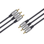 Καλώδιο 3x RCA Αρσενικά σε Αρσενικά 5m Μαύρο E-Space NX1176/5
