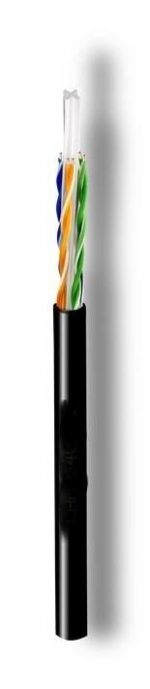 Καλώδιο Δικτύου Cat.6 UTP CCA/PVC/PET Μαύρο Anga ST-L04 1m
