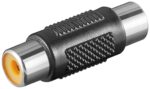 Adaptor RCA Θηλυκό σε Θηλυκό Πλαστικό Μαύρο Goobay 11608