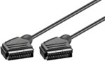 Καλώδιο Scart Αρσενικό σε Αρσενικό Φ7mm 3m Μαύρο Goobay 11870