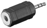 Adaptor 2.5mm Stereo Αρσενικό σε 3.5mm Stereo Θηλυκό Πλαστικό Μαύρο Goobay 11897