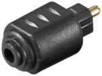 Adaptor Toslink Αρσενικό σε 3.5mm Mini Toslink Θηλυκό Μαύρο Goobay 11924