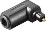 Adaptor Toslink Αρσενικό σε Toslink Θηλυκό Γωνία 90° Μαύρο Goobay 11925