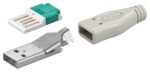 Βύσμα USB 2.0 Type A Αρσενικό Καλωδίου Tool-Free Πρεσαριστό Goobay 12035