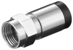 Βύσμα F Αρσενικό Συμπίεσης Φ7mm Μεταλλικό Goobay 12269