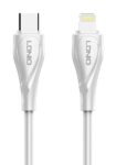 LDNIO Καλώδιο Ταχείας Φόρτισης & Data USB-C σε Lightning 30W PD 1m Λευκό LC611i