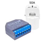 Shelly EM + 50A Clamp Smart Wi-Fi Διακόπτης Παρακολούθησης & Μέτρησης Κατανάλωσης 2 Καναλιών 220VAC έως 120Α με 1x Clamp 50A
