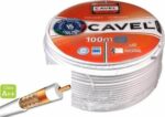 Cavel SAT752FB Καλώδιο Ομοαξονικό 75Ω Εξασθένηση 16.7dB/100m Φ6.60mm Λευκό 100m