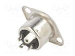 Βύσμα DIN 3 Pin Θηλυκό για Panel Μεταλλικό DC-112 - Image 2