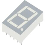 Οθόνη LED 1 Ψηφίου 7 Τμημάτων Κοινής Καθόδου Πράσινο, Ύψος Ψηφίου 13.2mm για PCB Kingbright SC52-11GWA