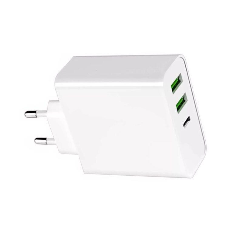 230207-o1-1.jpg AXRed Ταχυφορτιστής Τριπλός Πρίζας με USB-C Power Delivery 65W & 2x USB-A 24W Max. AX65W - Image 1