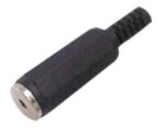 Βύσμα 2.5mm Stereo Θηλυκό Πλαστικό Καλωδίου Μαύρο H003B