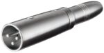 Adaptor XLR 3 Pin Αρσενικό σε 6.3mm Θηλυκό Μεταλλικό Goobay 27454